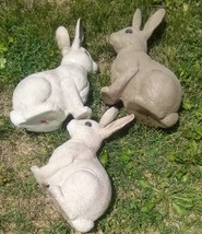 3 Plastic Yard Decor Rabbits - $45.00