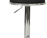Poundex Adjustable Height &amp; Swivel Barstool in Black Faux Leather (Set o... - $265.99
