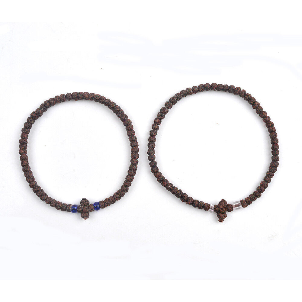 Handmade Brown Greek Orthodox Prayer Rope Waxed Komboskini Chotki Mequet... - $7.25