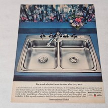 International Nickel Print Ad Stainless Steel Double-Sided Kitchen Sink ... - £7.06 GBP