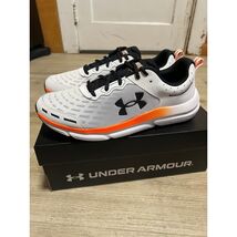 Under Armour Charged Assert 10 Mens White Orange Athletic Running Shoes ... - $56.43