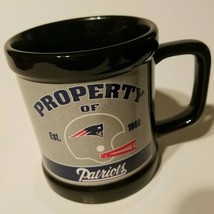Property of New England Patriots Coffee Tea Black Mug Official Drinkware Rare  - £13.35 GBP