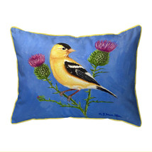 Betsy Drake Goldfinch &amp; Thistle Extra Large Zippered Pillow 20x24 - £48.83 GBP
