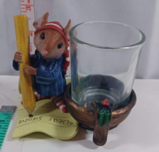 Retired Yankee Candle &quot; Dear Santa&quot; Mouse Votive Holder in very good condition - £15.69 GBP