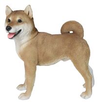 Realistic Adorable Canine Pet Pal Shiba Inu Dog Statue 18" Tall Home Decor - $167.99