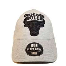 Chicago Bulls Hat Cap OSFM Grey Black Ultra Game NBA Retro Flex Stretch to Fit - £19.45 GBP