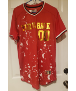 Bleecker and Mercer Throwback Red Splatter Foil Jersey w/Zippers Mens NW... - $16.49