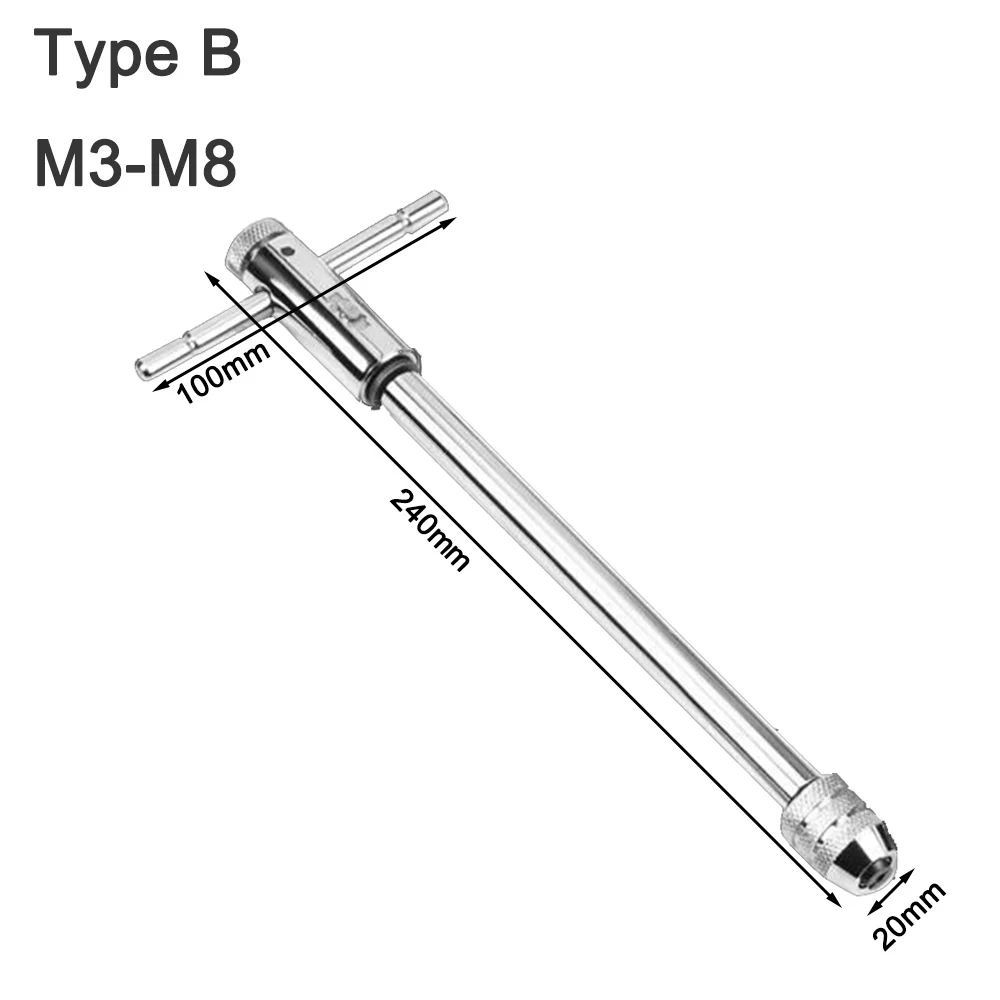 Adjustable M3-M8 M5-M12 T Handle Ratchet Tap Wrench with M3-M8 hine Screw Thread - £167.24 GBP
