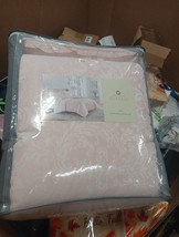 Hotel Collection Distressed Damask Comforter Set King 4 pc Pale Blush Pi... - £85.89 GBP
