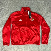 Louisville Cardinals Womens Pullover Small Red 1/4 Zip Adidas Football NCAA NWT - £26.98 GBP