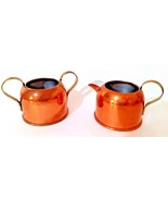 Coppercraft Guild Cream &amp; Sugar Copper Cups With Brass Handles USA - $14.99