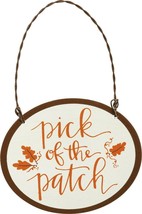 Fall Decor - Pick Of The Patch Small Tin Ornament Sign - £14.12 GBP