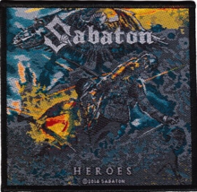 SABATON heroes WOVEN SEW ON PATCH official merchandise 2017 no longer made - £6.80 GBP