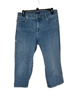 NYDJ Women Jeans LiftXTuck Technology Cropped Stretch Denim Made In USA Blue 12 - £15.76 GBP