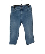 NYDJ Women Jeans LiftXTuck Technology Cropped Stretch Denim Made In USA Blue 12 - $19.79