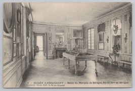Paris France Musee Carnavalet Salon du Marquis Sevigne museum interior Postcard - £11.40 GBP