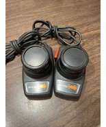2 OEM ATARI 2600 Video Game Driving Paddle Controllers Genuine Atari Gre... - $34.88