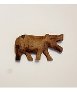 Antique African Hand Carved Wood Hippo 2&quot; Figurine - $35.74