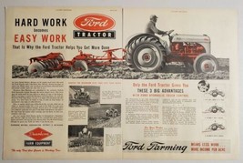 1948 Print Ad Ford Tractor Pulls Dearborn Disc Harrow Made in Detroit,Michigan - $18.79