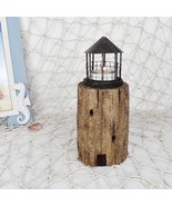 Wooden Lighthouse Candle Holder Decorative Tea Light Holder Ocean Beach ... - £19.82 GBP+