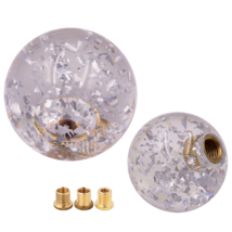 For Manual Gear Crystal Clear Glitter Round Ball Shift Knob Shifter Universal - £11.80 GBP
