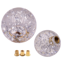 For Manual Gear Crystal Clear Glitter Round Ball Shift Knob Shifter Universal - £11.99 GBP