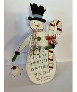Rustic Country Metal Snowman Countdown to Christmas Easel  Display NWOT - £21.79 GBP