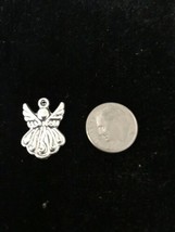 Angel antique silver charm bangle pendant or Necklace Charm - $9.50