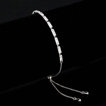 3W1652 - Rhodium Brass Bracelet with AAA Grade CZ in Clear - $28.56