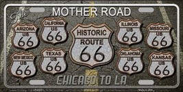 Route 66 Black Top License Plate Car Tag - $17.99