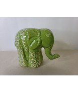 Ceramic Elephant Chartruse Green  NOS 4.5 x 6 Inches - £11.62 GBP