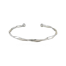 New Silver Plated Fashion Jewelry Unique Mobius Open Bracelet Bangle Cuff - £6.38 GBP