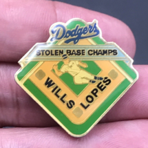 1988 Unocal Maury Wills Davey Lopes Stolen Base Champs LA Dodgers Pin #2 - $7.69