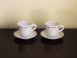 Lot Set of 4 Coffee Cup Tea Cup and Saucer Shenango China Leaf Pattern - $885.77 MXN