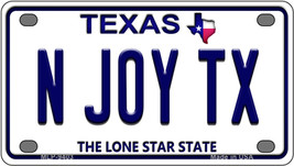 N Joy TX Texas Novelty Mini Metal License Plate Tag - £11.70 GBP