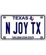 N Joy TX Texas Novelty Mini Metal License Plate Tag - £11.81 GBP