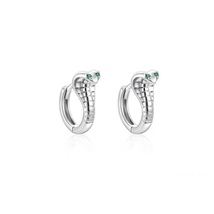 925 Silver Plated Snake Hoop Earrings for Men Women - £8.78 GBP