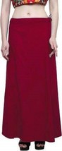 Women&#39;s Saree Cotton Readymade Petticoat Free Size Maroon Color - £8.17 GBP