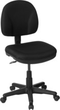 Black Office Star Pneumatic Sculptured Task Chair With Thick, In Lumbar ... - £100.60 GBP