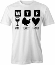 Wine Turkey Family T Shirt Tee Short-Sleeved Cotton Holiday Clothing S1WSA350 - £12.94 GBP+