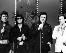 Johnny Cash Jerry Lee Lewis Roy Orbison Carl Perkins 4 legends together 8x10 - £7.66 GBP