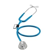 MDF Acoustica Deluxe Lightweight Dual Head Stethoscope - Bright Blue (MD... - $65.00