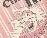 The Circus Inn Menu N First Yakima Washington Juelly Clown Cover Art  - $87.12