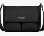 Kate Spade Sam Black Nylon Medium Messenger Bag K5051 Purse NWT $228 Retail - £87.51 GBP