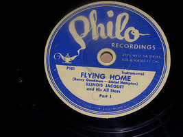 Illinois Jacquet Flying Home 78 Rpm Phonograph Record Philo Label - £31.46 GBP