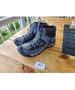 Keen Waterproof Hiking Boots Womens 10.5 Targhee 3 Mid Grey Blue Logo Shoes - $134.42 CAD