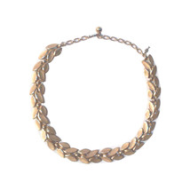 Crown Trifari Gold-Tone Laurel Leaf Choker Necklace - £119.75 GBP