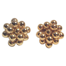 Vintage Gold Sphere Cluster Earrings by Park Lane - $79.95