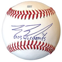 Brock Burke Texas Rangers Signed Baseball 2023 World Series Autograph Proof - £62.75 GBP