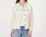 Denim &amp; Co. Canyon Retreat Heartland Denim Jacket w/ Raw Hem Detail- ECR... - £25.25 GBP